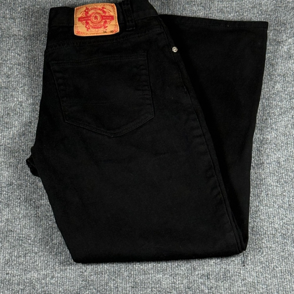 Vintage 90s Y2K PJ MARK Mens 34x32 30x28.5 actual Black Straight Leg Denim Jeans